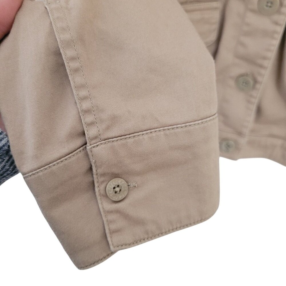 Christopher & Banks Womens Jacket Size S Beige Long Sleeve Button Up Stretch - Picture 7 of 9